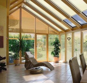 Rollo - Plafond-Rollo in Wintergarten